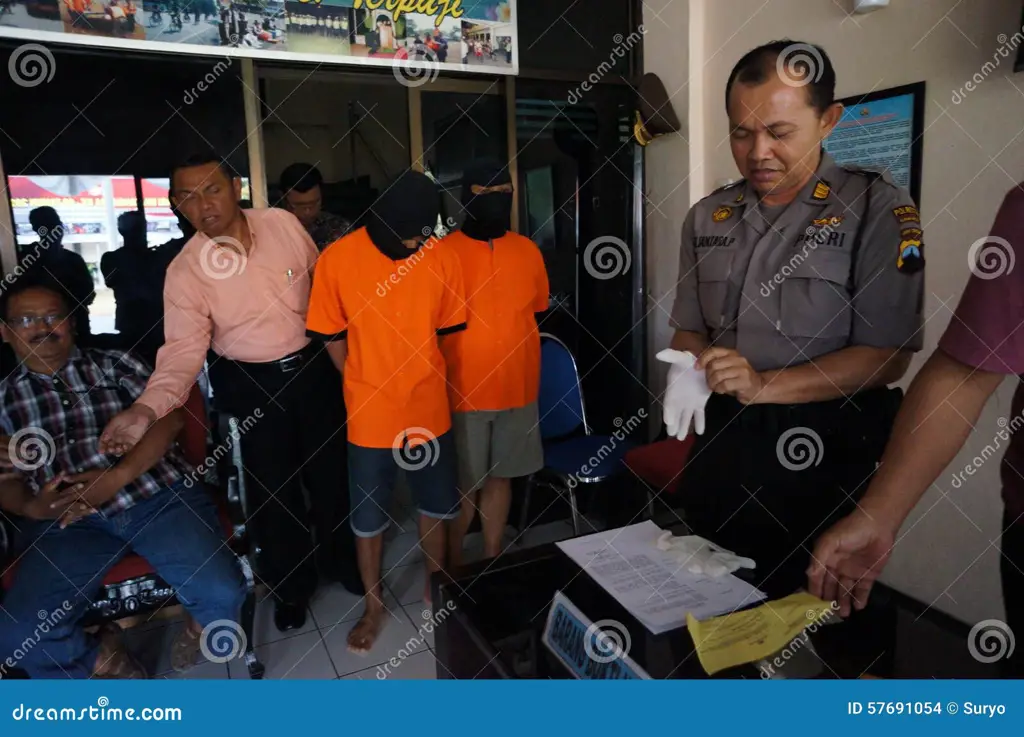 Petugas kepolisian menangkap bandar narkoba