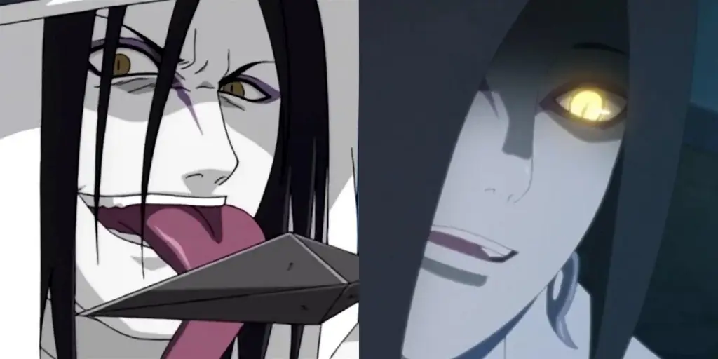 Orochimaru di laboratoriumnya, melakukan penelitian