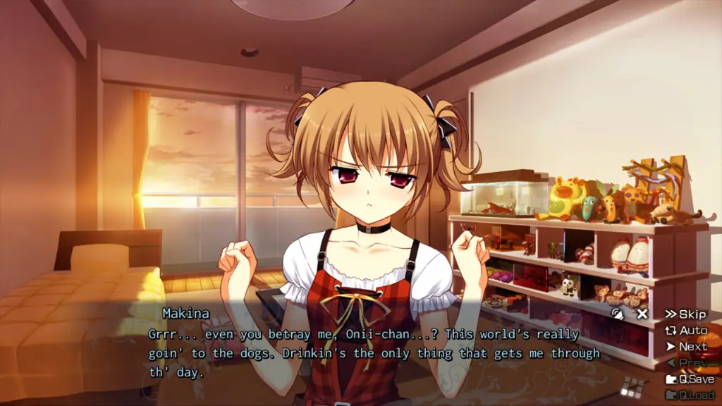 Gameplay visual novel Grisaia no Kajitsu