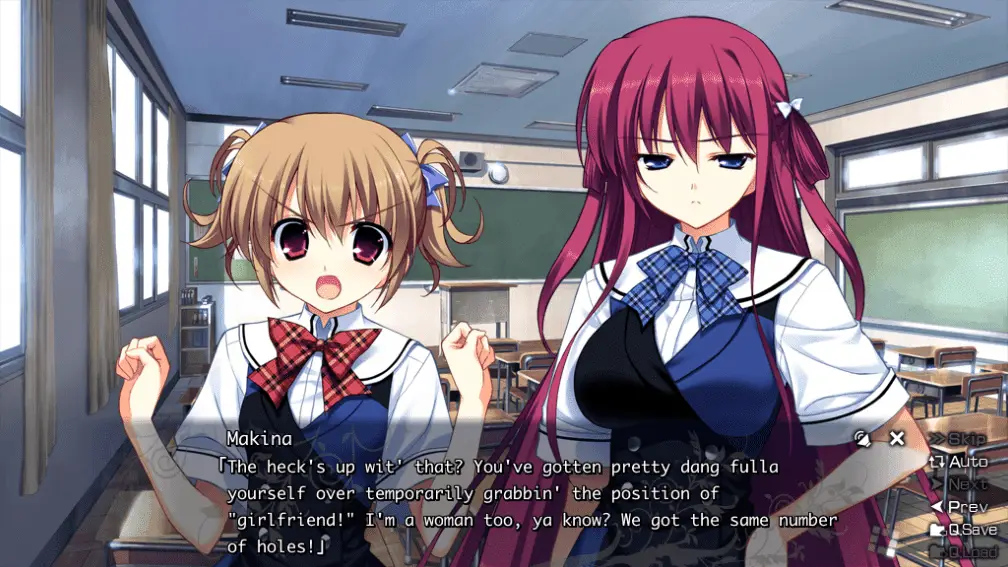 Gambar gameplay visual novel Grisaia