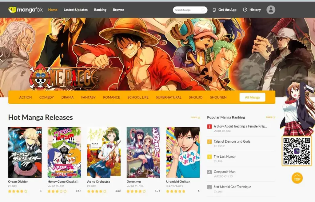 Pengguna membaca manga di website WestManga