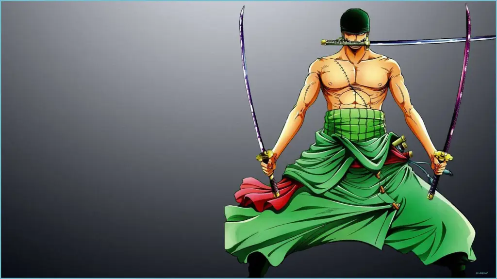 Penggemar anime yang bahagia menonton Zoro 2.0