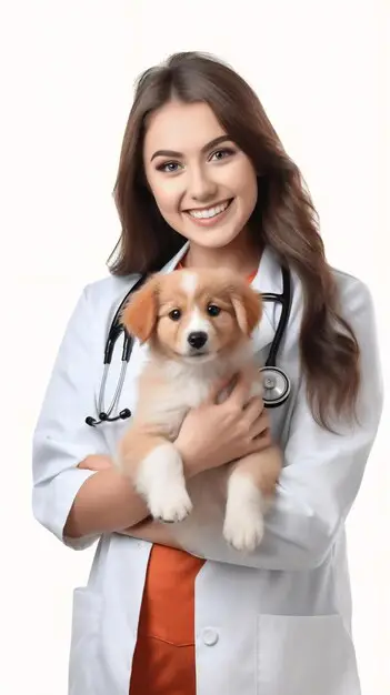 Anjing Bahagia saat berkunjung ke Dokter Hewan