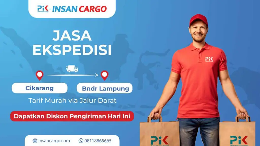 Truk pengiriman di Bandar Lampung