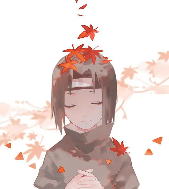 Gambar yang menggambarkan pengorbanan dan warisan Itachi