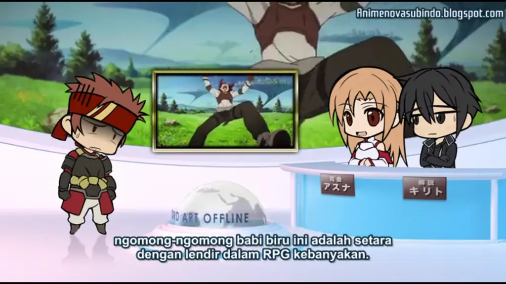 Gambar subtitle bahasa Indonesia pada anime