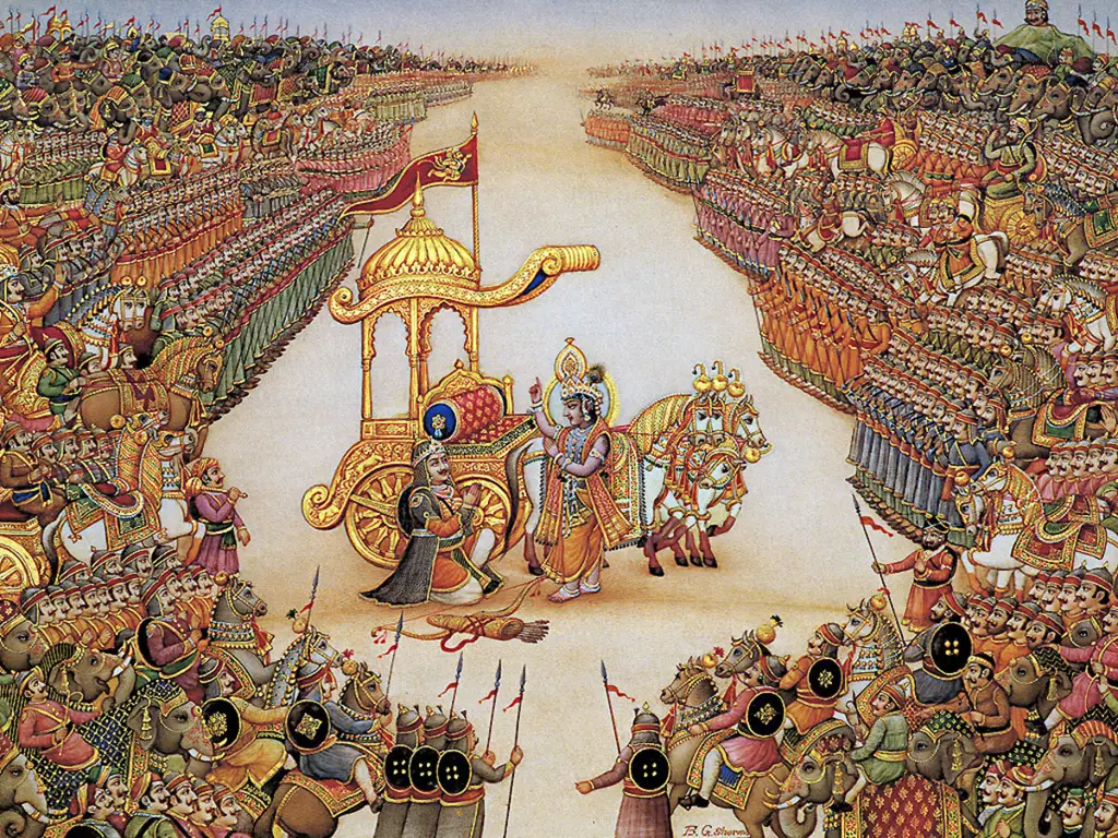 Adegan perang Bharatayuddha dalam Mahabharata