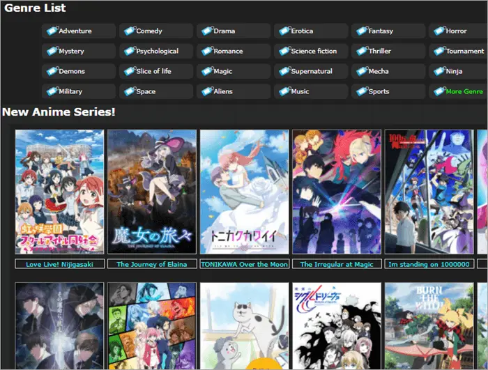 Perbandingan situs streaming anime