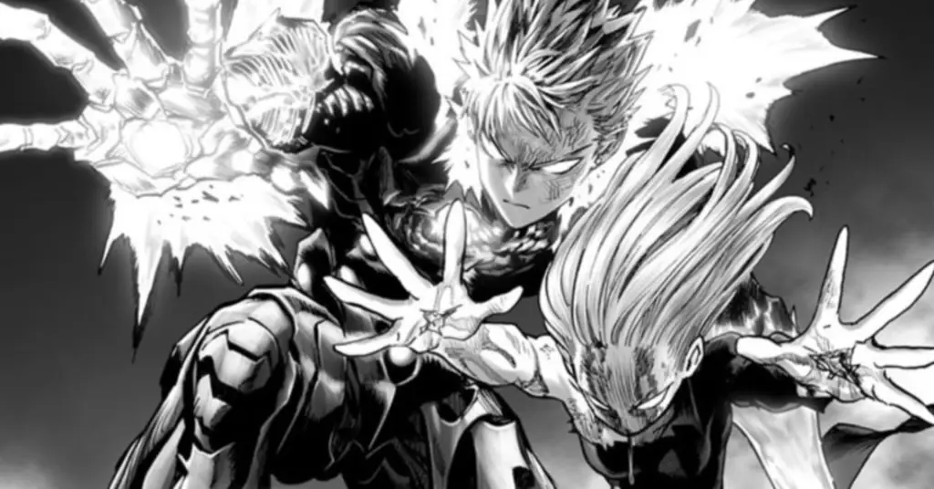 Gambar perbandingan antara manga dan anime One Punch Man season 3, menunjukkan perbedaan detail