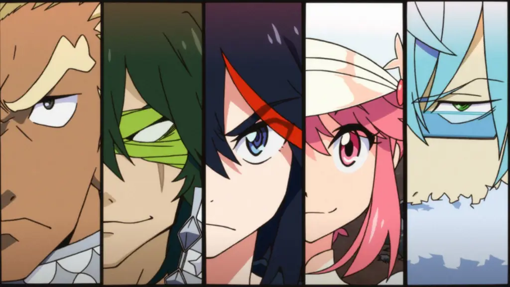 Gambar perbandingan Kill la Kill dan My Hero Academia