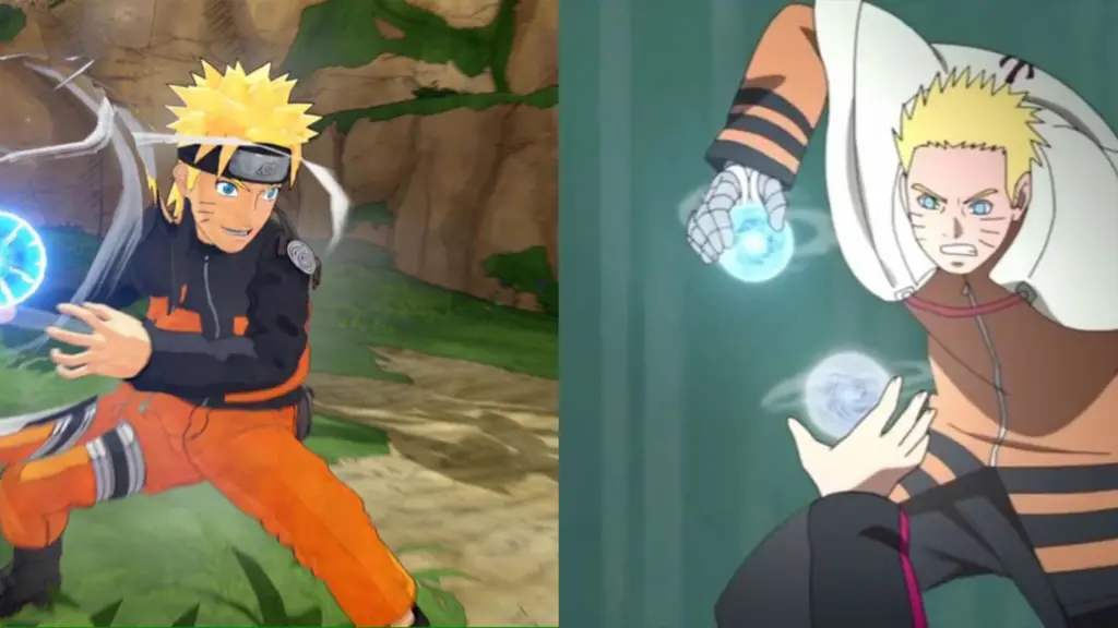 Gambar perbandingan Boruto SD dan Naruto SD