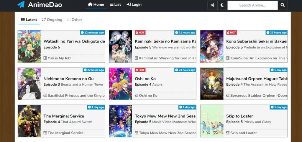 Perbandingan situs streaming anime