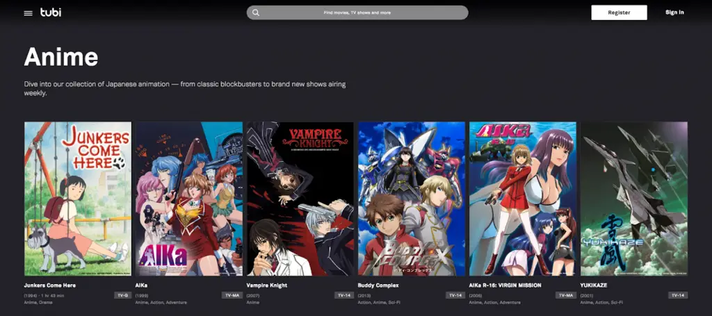 Perbandingan layanan streaming anime