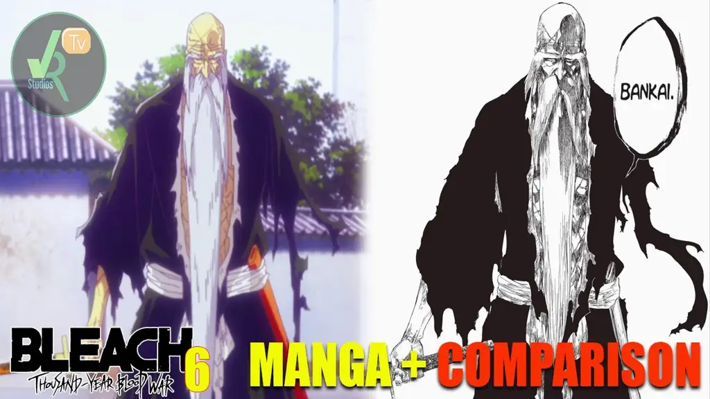 Gambar perbandingan manga dan anime Bleach