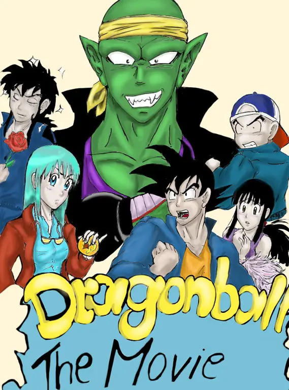 Gambar poster film Dragon Ball yang menampilkan manusia