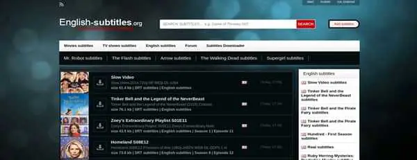 Berbagai macam website penyedia subtitle.