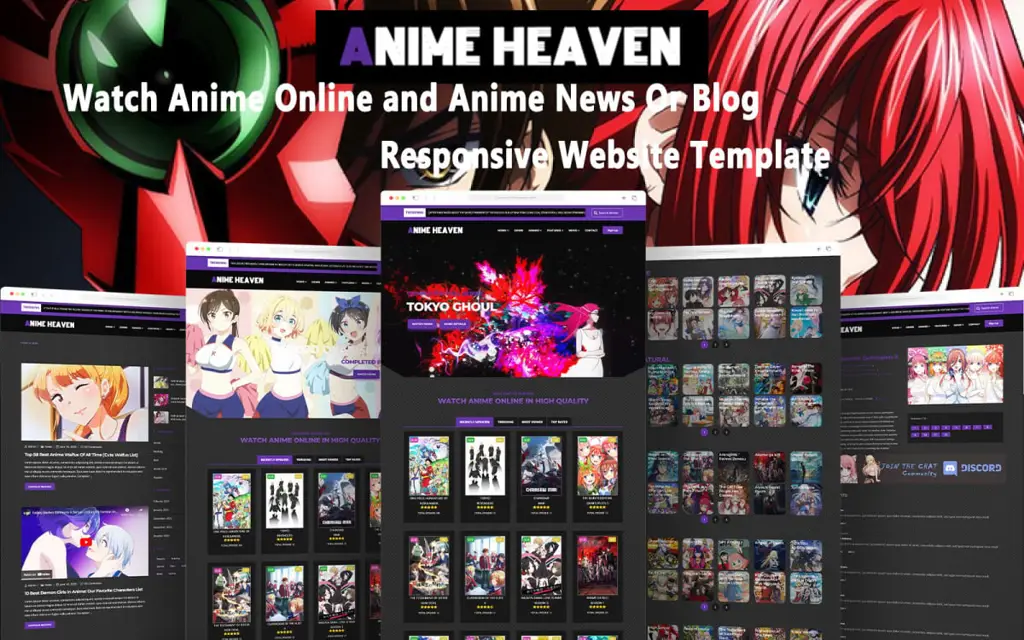 Grafik perbandingan situs web anime