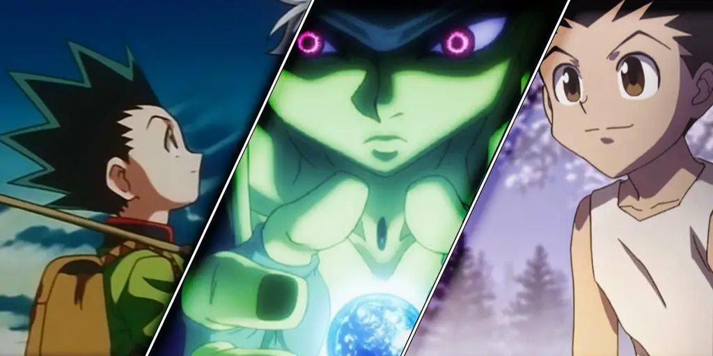 Gambar perbandingan visual antara HxH 1999 dan HxH 2011