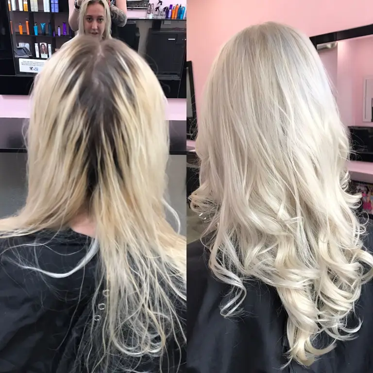 Contoh hasil bleaching rambut sebelum dan sesudah