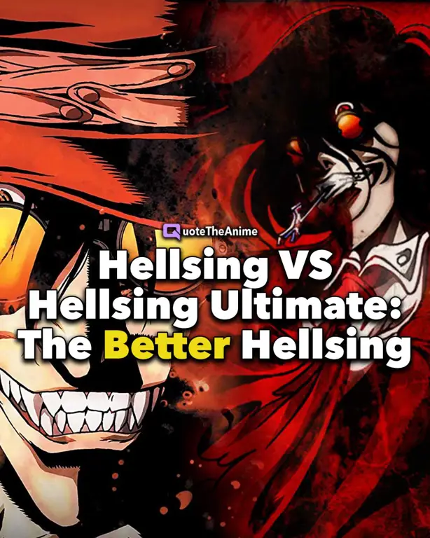 Perbandingan gambar anime Hellsing 2001 dan Hellsing Ultimate