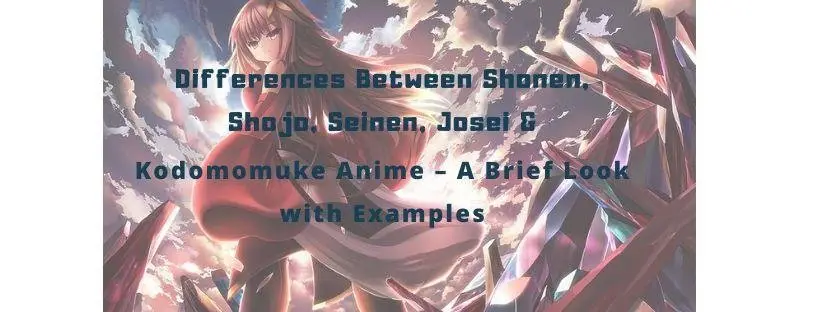 Bagan perbandingan manga Shonen, Seinen, dan Josei