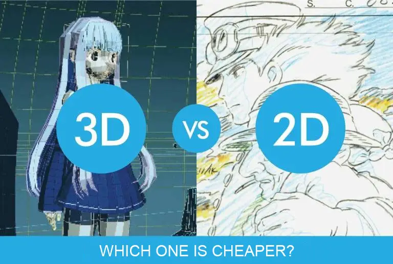 Perbandingan gaya manga 2D dan 2.5D