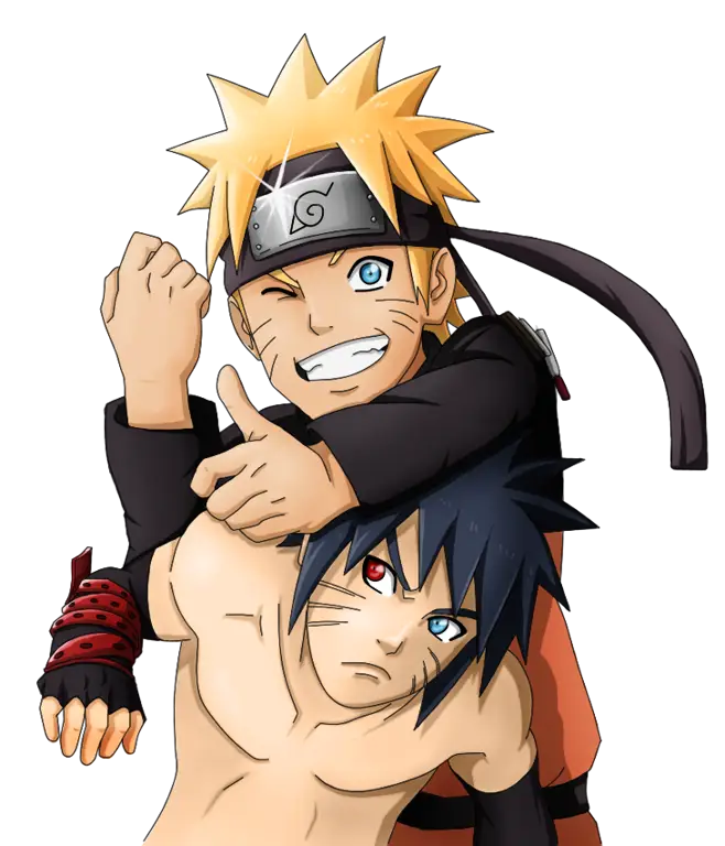 Naruto dan Menma, dua versi diri yang berbeda dalam film Naruto Shippuden: Road to Ninja