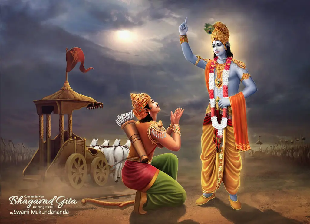 Gambar Krishna dan Arjuna