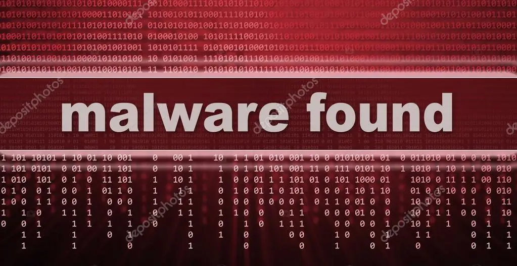 Gambar tanda peringatan tentang malware