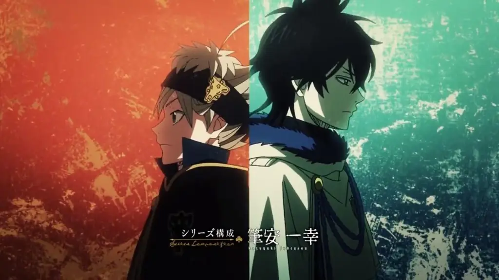 Asta dan Yuno dalam anime Black Clover