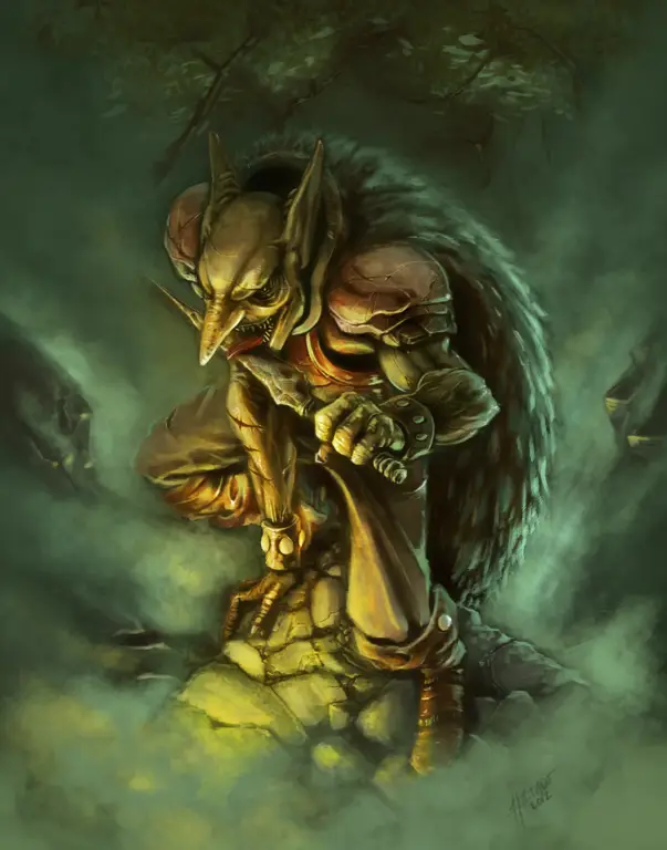 Ilustrasi goblin dalam dunia fantasi