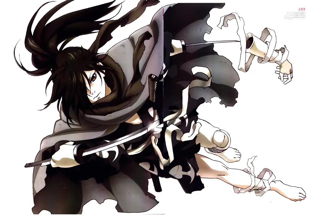 Perjalanan Hyakkimaru dan Dororo Hyakkimaru dan Dororo dalam anime Dororo