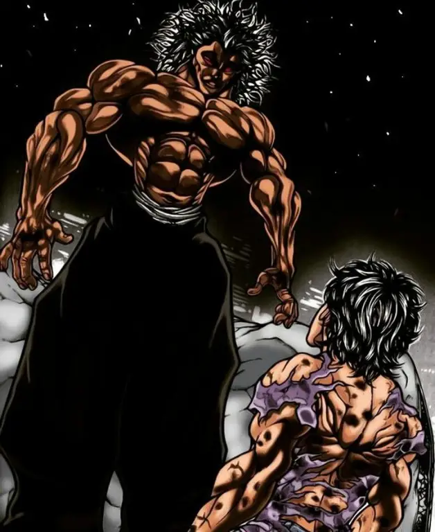 Baki Hanma dan Yujiro Hanma bertarung