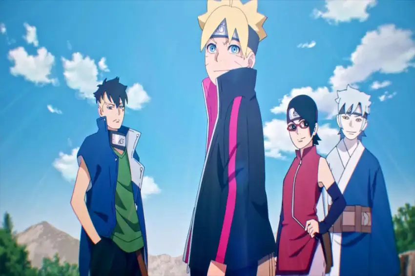 Gambar yang menggambarkan perkembangan karakter Boruto