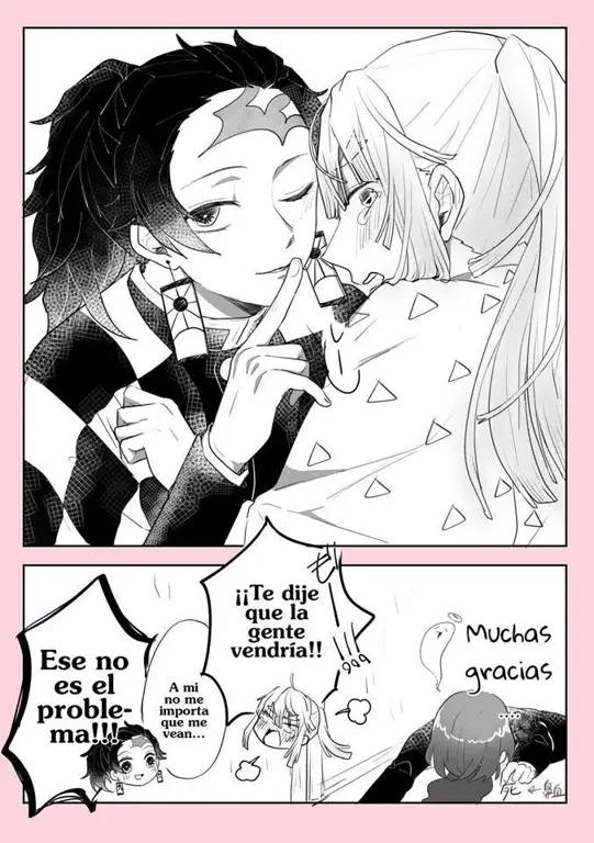 Ilustrasi yang menunjukkan perkembangan karakter dalam seri Kimetsu no Yaiba.