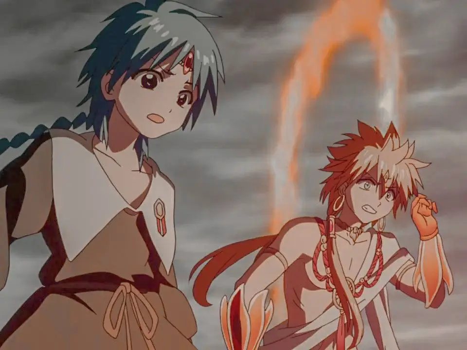 Gambar Alibaba dan Aladdin dalam Magi: The Labyrinth of Magic Season 1