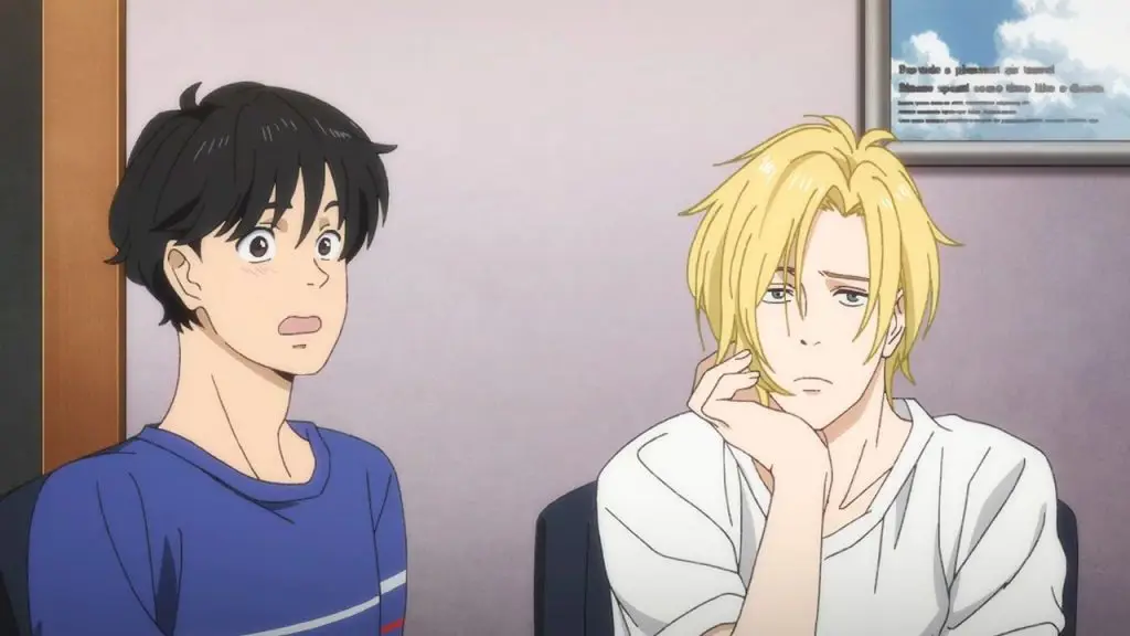 Gambar Ash Lynx dan Eiji Okumura