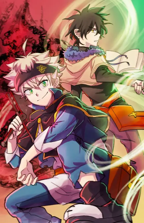 Persahabatan Asta dan Yuno Gambar Asta dan Yuno dari Black Clover