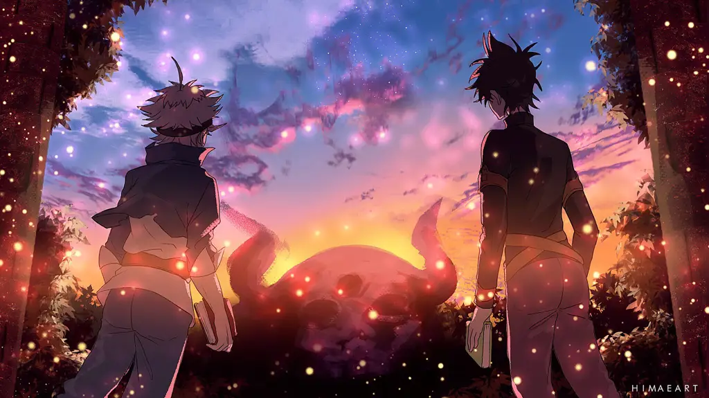 Asta dan Yuno dalam anime Black Clover