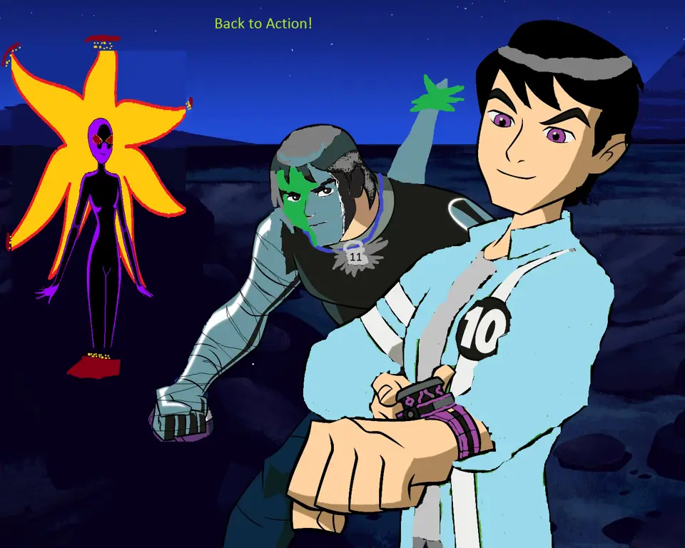 Gambar Ben 10 bersama teman-temannya