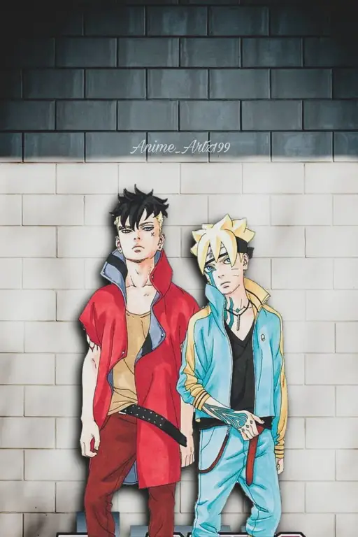 Gambar persahabatan Boruto dan Kawaki