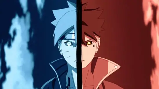 Gambar Boruto dan Kawaki bersama