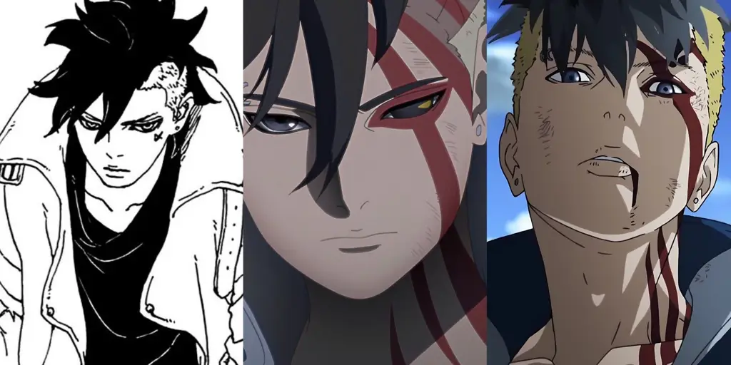 Boruto dan Kawaki dalam sebuah adegan