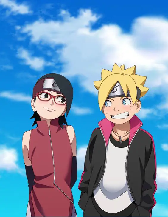 Persahabatan Boruto dan Sarada Gambar Boruto dan Sarada
