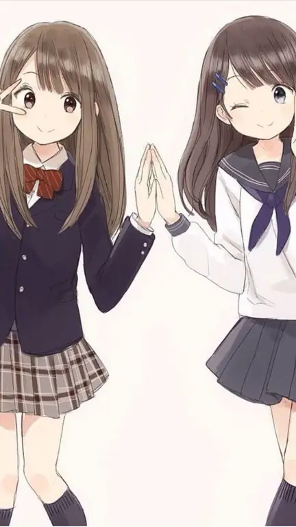 Persahabatan dalam Anime Ringan Gambar sekelompok teman anime yang bahagia dan sedang bermain bersama