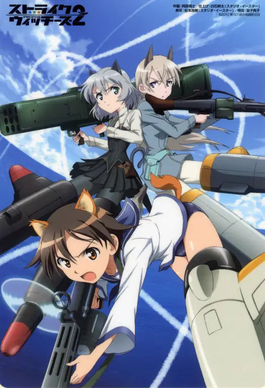 Para karakter Strike Witches berinteraksi satu sama lain