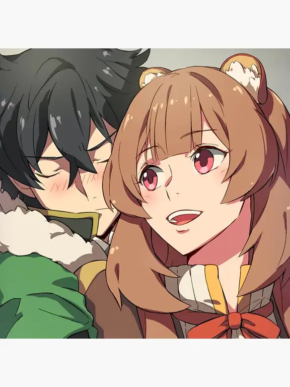 Gambar Raphtalia dan Naofumi bersama-sama