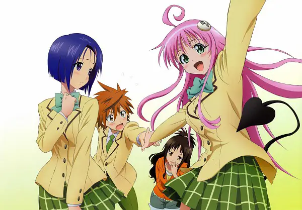 Gambar karakter-karakter anime dalam Love Ru