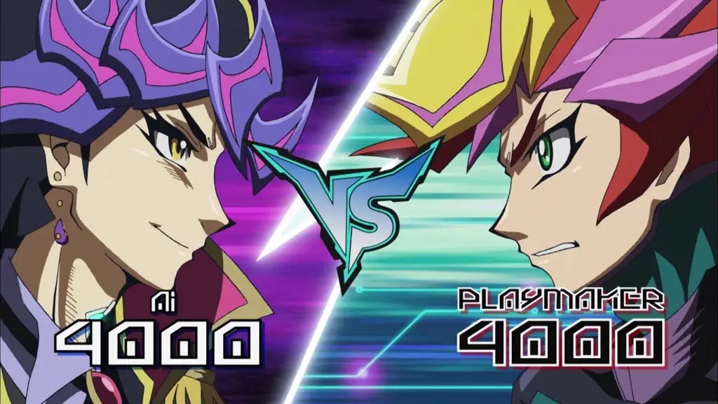 Gambar Ai dan Yusaku, dua karakter penting dalam Yu-Gi-Oh! VRAINS