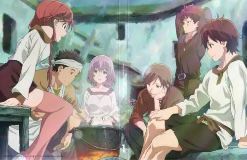 Interaksi karakter-karakter di Grimgar